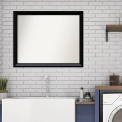 Amanti Art 31" x 25" Steinway Black Scoop Wood Bathroom Wall Mirror 17 Amanti Art 31" x 25" Steinway Black Scoop Wood Bathroom Wall Mirror -Amanti Art Shop GUEST d1d9ec40 c1c1 4b72 945b 3b521f514d48