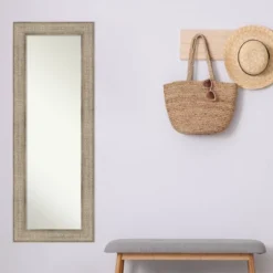 Amanti Art Trellis Silver Wood Full-Length On-The-Door Mirror - 20" x 54" -Amanti Art Shop GUEST d288dba4 5253 4950 89a0 0925336fc7df