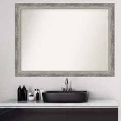 Amanti Art Waveline Silver Narrow Wall Mirror - 43" x 32" Non-Beveled 17 Amanti Art Waveline Silver Narrow Wall Mirror - 43" x 32" Non-Beveled -Amanti Art Shop GUEST d2b53a91 aa86 4666 a232 d597eb0136c3
