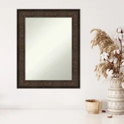 24" X 30" Non-Beveled Ridge Bronze Wall Mirror - Amanti Art -Amanti Art Shop GUEST d2f2a0b8 4896 4188 9c52 c1889c4351ce