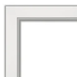 Amanti Art Eva White and Silver 44" x 33" Non-Beveled Bathroom Wall Mirror -Amanti Art Shop GUEST d3356d8e 45b5 4bac b142 8921b5afbe2e 5