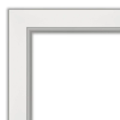 34" X 28" Eva White Framed Wall Mirror Silver - Amanti Art 4 34" X 28" Eva White Framed Wall Mirror Silver - Amanti Art - Image 2
