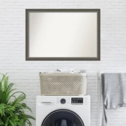 Amanti Art 39" x 27" Domus Wood Bathroom Wall Mirror - Dark Silver 17 Amanti Art 39" x 27" Domus Wood Bathroom Wall Mirror - Dark Silver -Amanti Art Shop GUEST d338d77d 14be 4760 9c7b bd0824826404