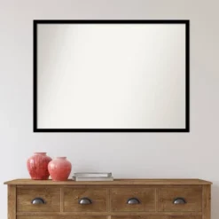 Amanti Art 40" x 29" Jet Black Modern Wall Mirror - Non-Beveled Matte Finish -Amanti Art Shop GUEST d35e765b 879e 4784 af4c 9d448ff0aae1