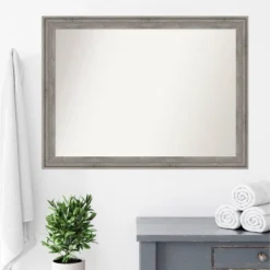 Amanti Art Regis Barnwood Gray Wood Bathroom Wall Mirror - 43" x 32" 17 Amanti Art Regis Barnwood Gray Wood Bathroom Wall Mirror - 43" x 32" -Amanti Art Shop GUEST d3634726 8dbb 4b5c bba7 23286ee3dffc