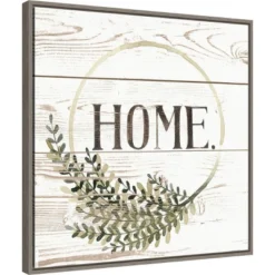 Amanti Art Family Farmhouse I by Grace Popp 22" x 22" Gray Wash Framed Canvas