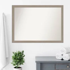 Amanti Art Curve Wood Bathroom Wall Mirror - 41" x 30" Gray Wash Finish 15 Amanti Art Curve Wood Bathroom Wall Mirror - 41" x 30" Gray Wash Finish -Amanti Art Shop GUEST d4e46b5b ab8a 4762 91ee 619cf955b436