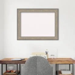 Amanti Art Fleur Champagne Silver 33"x25" Wood Framed White Cork Board -Amanti Art Shop GUEST d565a007 0b0a 4ba3 94d2 6035c9b5e95c