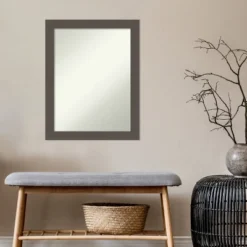 Brushed Non-Beveled Bathroom Wall Mirror -Amanti Art Shop GUEST d576676e f858 4ffd 8ba9 47e30bcb693a