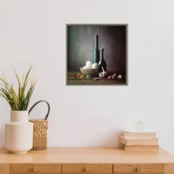 Amanti Art Kitchen Eggs and Bottles Still Life by Luiz Laercio Framed Wall Canvas, 16x16 -Amanti Art Shop GUEST d5bfcfaf 9ff3 4497 99b5 26cc9f5bcfc4