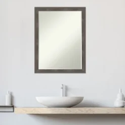 Amanti Art Pinstripe Lead Grey Petite Bevel Wood Bathroom Wall Mirror - 26.5 x 20.5 17 Amanti Art Pinstripe Lead Grey Petite Bevel Wood Bathroom Wall Mirror - 26.5 x 20.5 -Amanti Art Shop GUEST d5e268b9 9ea0 43fc a38f 44b5ea5698e1
