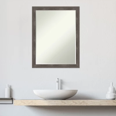 Amanti Art Pinstripe Lead Grey Petite Bevel Wood Bathroom Wall Mirror - 26.5 x 20.5 10 Amanti Art Pinstripe Lead Grey Petite Bevel Wood Bathroom Wall Mirror - 26.5 x 20.5 - Image 8