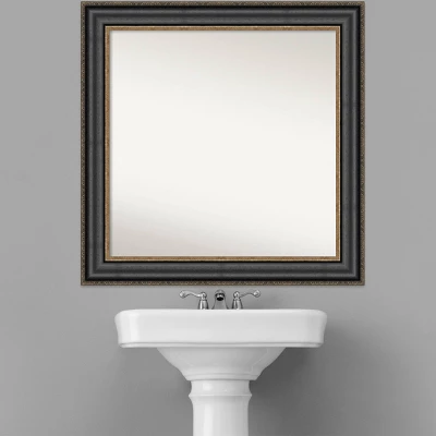 Amanti Art Thomas Black Bronze 32" x 32" Non-Beveled Square Bathroom Wall Mirror 9 Amanti Art Thomas Black Bronze 32" x 32" Non-Beveled Square Bathroom Wall Mirror - Image 7