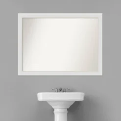 Amanti Art Flair Soft White 42" x 31" Narrow Bathroom Wall Mirror 16 Amanti Art Flair Soft White 42" x 31" Narrow Bathroom Wall Mirror -Amanti Art Shop GUEST d71f263e 1fc0 46a8 8850 b4f025c9f9aa