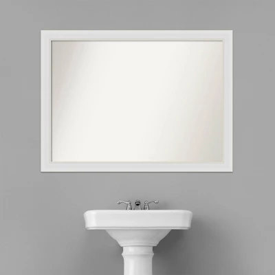 Amanti Art Flair Soft White 42" x 31" Narrow Bathroom Wall Mirror 9 Amanti Art Flair Soft White 42" x 31" Narrow Bathroom Wall Mirror - Image 7