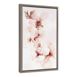 Amanti Art 16" x 23" Watercolor Blossoms II Framed Canvas Wall Art