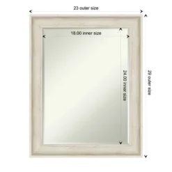 Amanti Art Regal Birch Cream Petite Bevel Bathroom Wall Mirror, 28.75 x 22.75 In. 10 Amanti Art Regal Birch Cream Petite Bevel Bathroom Wall Mirror, 28.75 x 22.75 In. -Amanti Art Shop GUEST d7b15cd6 3076 4700 bb16 76f371f8845d