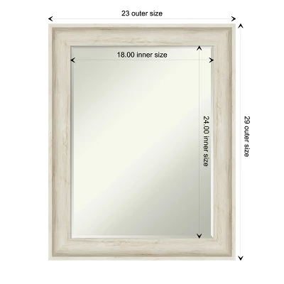 Amanti Art Regal Birch Cream Petite Bevel Bathroom Wall Mirror, 28.75 x 22.75 In. 5 Amanti Art Regal Birch Cream Petite Bevel Bathroom Wall Mirror, 28.75 x 22.75 In. - Image 3