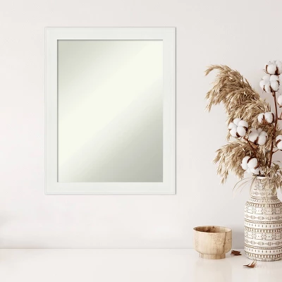 Amanti Art 22x28 Vanity White Narrow Non-Beveled Wall Mirror 6 Amanti Art 22x28 Vanity White Narrow Non-Beveled Wall Mirror - Image 4