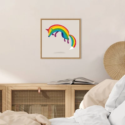 16" X 16" Rainbow Fox By Michael Buxton Framed Canvas Wall Art - Amanti Art 6 16" X 16" Rainbow Fox By Michael Buxton Framed Canvas Wall Art - Amanti Art - Image 4