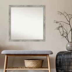 Amanti Art Dove Gray Wash Square Wall Mirror - 29" x 29" Non-Beveled -Amanti Art Shop GUEST d809e1e0 da8f 4a2a 9275 a80d8e1cc5d6