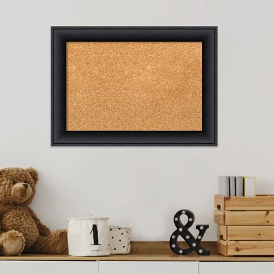 Amanti Art Nero Black Wood Framed Natural Corkboard 7 Amanti Art Nero Black Wood Framed Natural Corkboard - Image 5