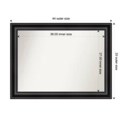 Amanti Art Grand Black Modern Rectangular Wall Mirror - 44" x 33" 19 Amanti Art Grand Black Modern Rectangular Wall Mirror - 44" x 33" -Amanti Art Shop GUEST d868e00a 6c30 473a b28f 07001235352b