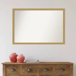 Amanti Art Grace Brushed Gold Narrow Wall Mirror, 38" x 26" -Amanti Art Shop GUEST d86d2d74 80d9 46b3 876e 1f32fe1c5986