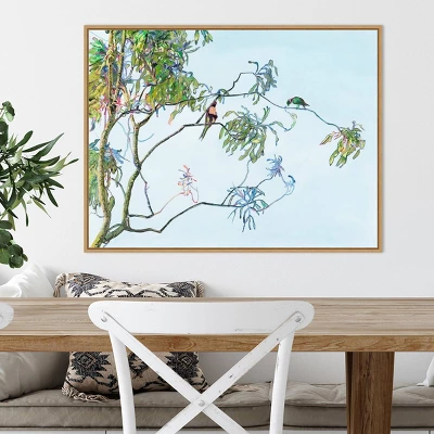 30" X 22" Eucalyptus Tree By Urban Road Framed Canvas Wall Art Light Brown - Amanti Art 5 30" X 22" Eucalyptus Tree By Urban Road Framed Canvas Wall Art Light Brown - Amanti Art - Image 3