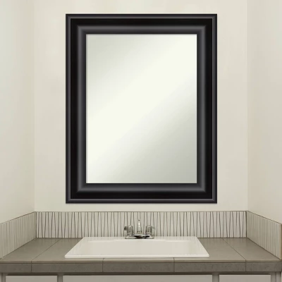 Amanti Art Grand Black 24" x 30" Non-Beveled Bathroom Wall Mirror 10 Amanti Art Grand Black 24" x 30" Non-Beveled Bathroom Wall Mirror - Image 8