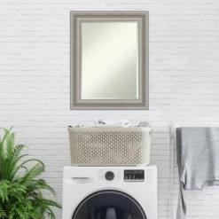 24" X 30" Parlor Framed Wall Mirror Silver - Amanti Art -Amanti Art Shop GUEST d9074000 f569 4980 8656 51ebce24f898