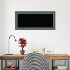 Amanti Art Upcycled Wood Framed Black Cork Board, 33" x 15", Teal/Gray -Amanti Art Shop GUEST d93e84f6 bf96 4e72 854e be485c4e0191