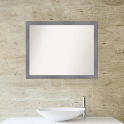 Amanti Art Edwin Gray Wood Bathroom Wall Mirror, 31" x 25" Non-Beveled 10 Amanti Art Edwin Gray Wood Bathroom Wall Mirror, 31" x 25" Non-Beveled - Image 8
