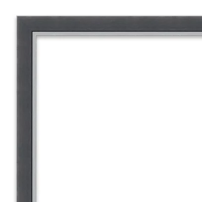Amanti Art Eva Thin Framed Full Length On The Door Mirror - Black and Silver 4 Amanti Art Eva Thin Framed Full Length On The Door Mirror - Black and Silver - Image 2