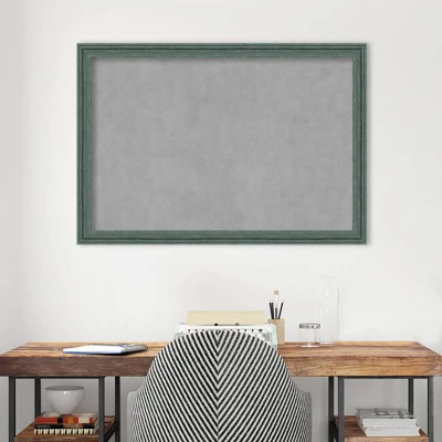 Amanti Art 39" x 27" Upcycled Framed Magnetic Board in Teal and Gray 10 Amanti Art 39" x 27" Upcycled Framed Magnetic Board in Teal and Gray - Image 8