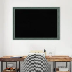 Amanti Art 39" x 27" Upcycled Wood Frame Black Cork Board in Teal/Gray -Amanti Art Shop GUEST d9d6f13b ce82 428b a031 f458ce217f0e