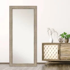 30" X 66" Non-Beveled Trellis Silver Wood Full Length Floor Leaner Mirror - Amanti Art -Amanti Art Shop GUEST da088583 e305 4bbc 8a06 03e6cfc23455