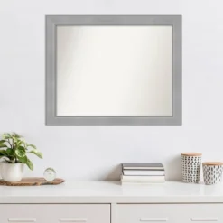 Amanti Art Vista Brushed Nickel Non-Beveled Wall Mirror - 32" x 26" 14 Amanti Art Vista Brushed Nickel Non-Beveled Wall Mirror - 32" x 26" -Amanti Art Shop GUEST da26343f 1a56 4880 961b 6b1c35e273b3