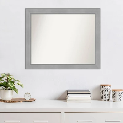 Amanti Art Vista Brushed Nickel Non-Beveled Wall Mirror - 32" x 26" 8 Amanti Art Vista Brushed Nickel Non-Beveled Wall Mirror - 32" x 26" - Image 6