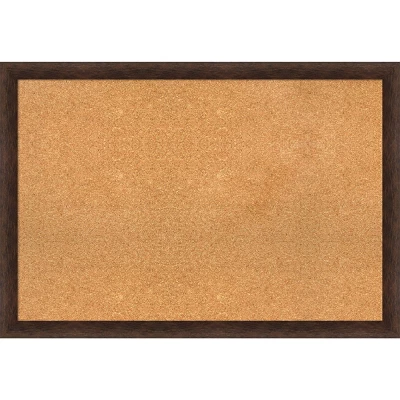 Amanti Art 39"x27" Warm Walnut Wood Framed Natural Cork Bulletin Board 12 Amanti Art 39"x27" Warm Walnut Wood Framed Natural Cork Bulletin Board - Image 10