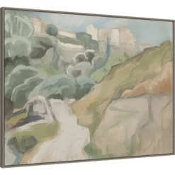 Amanti Art Afternoon Forest Hike by Urban Road 42x32 Framed Canvas Wall Art