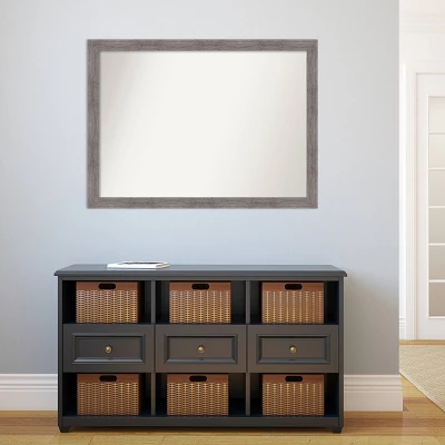 Amanti Art Pinstripe Plank Gray Narrow Wall Mirror - 42" x 31" 7 Amanti Art Pinstripe Plank Gray Narrow Wall Mirror - 42" x 31" - Image 5