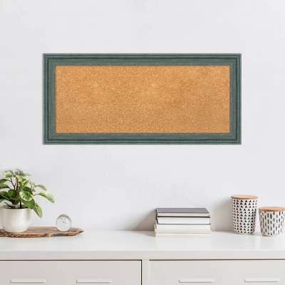 33"x15" Upcycled Wood Frame Natural Cork Board Teal/Gray - Amanti Art: Custom Framed, Wall Mounted, Bulletin Board For Home Office 9 33"x15" Upcycled Wood Frame Natural Cork Board Teal/Gray - Amanti Art: Custom Framed, Wall Mounted, Bulletin Board For Home Office - Image 7