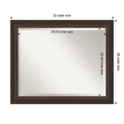 Amanti Art Lara Bronze Beveled Wood Wall Mirror - 33" x 27" 17 Amanti Art Lara Bronze Beveled Wood Wall Mirror - 33" x 27" -Amanti Art Shop GUEST dba0ad37 d1ee 47f5 92cb 5327142902a2
