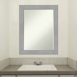 Amanti Art Vista Brushed Nickel Petite Bevel Bathroom Wall Mirror 28.25x22.25 -Amanti Art Shop GUEST dbf8fe84 cb76 47aa 85e7 0ef7fcc4317b