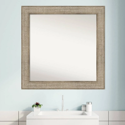 Amanti Art Trellis Silver Wood Bathroom Wall Mirror - 32" x 32" Non-Beveled 10 Amanti Art Trellis Silver Wood Bathroom Wall Mirror - 32" x 32" Non-Beveled - Image 8
