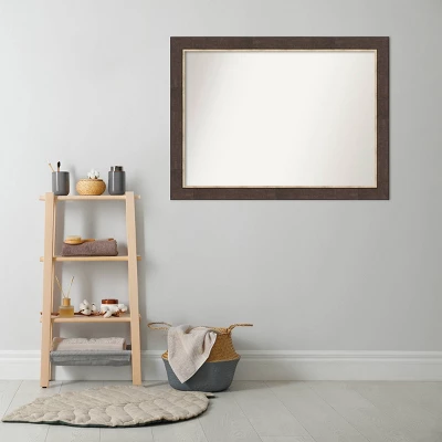 Amanti Art Lined Bronze 43" x 32" Non-Beveled Bathroom Wall Mirror 9 Amanti Art Lined Bronze 43" x 32" Non-Beveled Bathroom Wall Mirror - Image 7