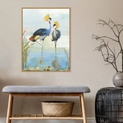 Amanti Art Heron Pairing by Aimee Wilson Framed Canvas Wall Art -Amanti Art Shop GUEST dc37f611 dd4c 4cc8 bfd4 1c6903489d9f
