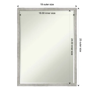 Amanti Art Shiplap White Petite Beveled Wood Bathroom Mirror - 25x19 5 Amanti Art Shiplap White Petite Beveled Wood Bathroom Mirror - 25x19 - Image 3