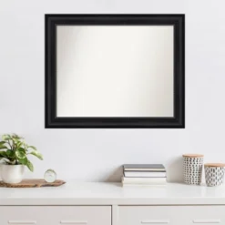 33" X 27" Non-Beveled Astor Black Wall Mirror - Amanti Art -Amanti Art Shop GUEST dcf64b90 3391 4163 9b2a e9c46b499e42